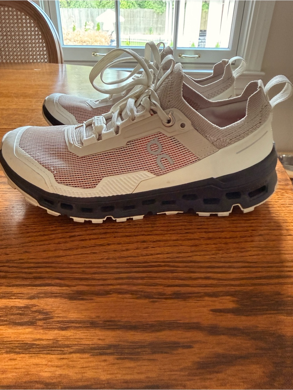 On Cloud Ultra 2 Running Women’s Lite Lace-Up Sneakers — Orange and White